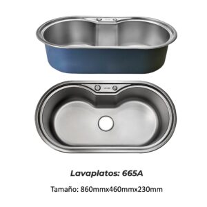 FREGADERO DE ACERO INOXIDABLE 665A